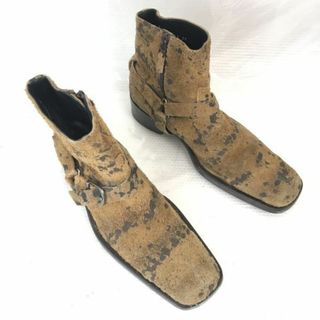 フープディドゥ/whoop-de-doo★ビンテージ加工/本革/ショートブーツ/サイドジップ【26.0/茶系/BROWN】Shoes◇bWB70-7 #BUZZBERG(ブーツ)