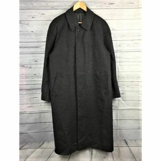 定価7万以上★ドルシス/dolcis LONDON★カシミヤ100％ステンカラーコート【メンズL/暗灰】比翼仕立て◆BA88-B #BUZZBERG(ステンカラーコート)