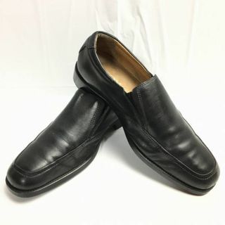 GEOX　ジェオックス【サイズ41　25.5-26.0〈黒/BLACK/ブラック】　スリッポン　サイドゴア　ビジネスシューズ　管NO.ZE-96 #BUZZBERG(ドレス/ビジネス)