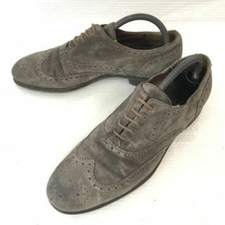 イタリア製★ジョルジオリッチ/giorgio ricci★スエード本革/フルブローグ/ウイングチップ【40/25.0/茶/BROWN】dress shoes◆pD-100 #BUZZBERG(ドレス/ビジネス)