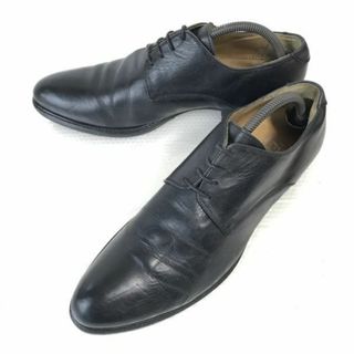 90s?/Made in Italy★PIENZA/ピエンツァ★本革/マッケイ製法/プレーントゥ【43/27.5-28.0/黒/BLACK】ビジネス/dress shoes◆pC-88 #BUZZBERG(ドレス/ビジネス)