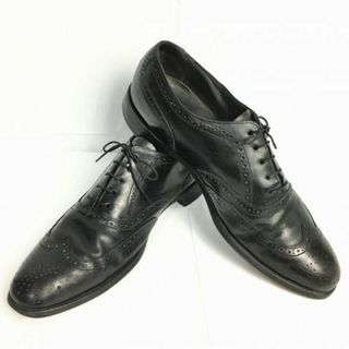 BOSTONIAN　ボストニアン　80 Vintage/ビンテージ?USA製　フルブローグ　ウイングチップ　ビジネスシューズ〈黒/BLACK/ブラック〉　サイズ28.0-29.0　管NO.ZD-82 #BUZZBERG(ドレス/ビジネス)