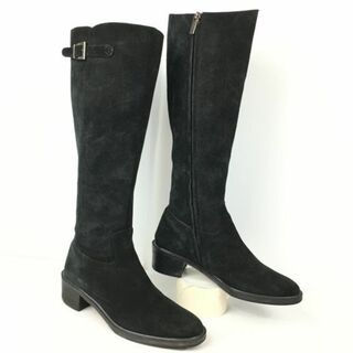 リーガル(REGAL)のREGAL/トリッカーズ　ロングブーツ/スエード加工　size23.1/2〈黒/BLACK/ブラック〉　Boots/Shoes〕菅No.WM78 #BUZZBERG(ブーツ)
