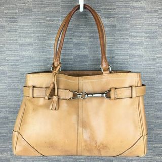 コーチ(COACH)のCOACH/コーチ　レザー　ハンド/トートバッグ　茶　タッセル付き　管NO.B23-3 #BUZZBERG(ハンドバッグ)