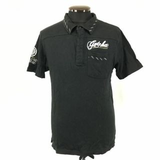 GOTCHA GOLF/ガッチャ★ゴルフウェア/半袖ポロシャツ【Mens size -L/黒/black】Tops/Shirts◆BH76 #BUZZBERG(ポロシャツ)