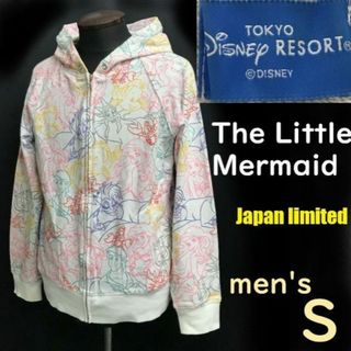 東京ディズニーリゾート/Disney★アリエル/リトルマーメイド/ジップアップパーカー【メンズS】ランド/シー/JAPAN/日本限定 ◆cBH754 ＃BUZZBERG(パーカー)