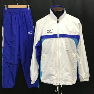 ミズノ/mizuno★セットアップ/ジャージ【メンズ上下S/白×青/white×blue】ウインドブレーカー＆パンツ/Jackets/Set up◆cBH672 #BUZZBERG(その他)