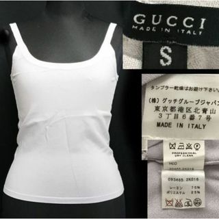 グッチグループジャパン正規代理店タグ★GUCCI★キャミソール【レディースS/ライトグレー】ノースリーブ/タンクトップ/Tops/shirts◆cBH754 ＃BUZZBERG(キャミソール)