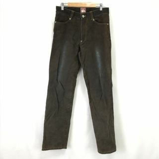 希少★クイックシルバー/QUIKSILVER★粉末牛革/レザーパウダー/デニムパンツ【W30/股下82cm/茶系/brown/ストレート】JEANS/Trouser◆cBH667 #BUZZBERG(デニム/ジーンズ)