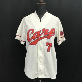 広島東洋カープ/CARP★背番号7・堂林翔太/レプリカユニフォーム/シャツ【サイズS/白×赤/white×red】野球/応援/Tops/Shirts◆cBH624 #BUZZBERG(シャツ)