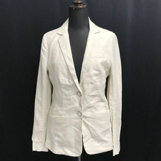 トミーヒルフィガー/TOMMY HILFIGER★麻26%混/春夏ブレザージャケット【レディース4/アイボリー/ivory】日本正規代理店タグ/jacket◆cBH744 ＃BUZZBERG(テーラードジャケット)