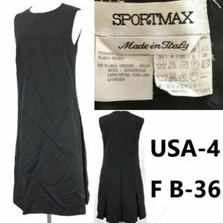 イタリア製★SPORTMAX/スポーツマックス★ノースリーブ/ロングワンピース【38/black/黒】Max&Co/MAXMARA/dress/Tops/jacket◆cBH745 ＃BUZZBERG(ロングワンピース/マキシワンピース)