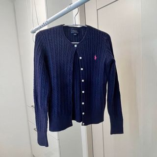 ポロ(POLO（RALPH LAUREN）)のポロラルフローレン　ニットカーディガン　ガールズXL(カーディガン)