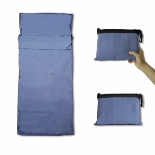 【色:ブルーグレー】JIVELER（ジベラー） 軽量インナーシュラフ ファスナー(寝袋/寝具)