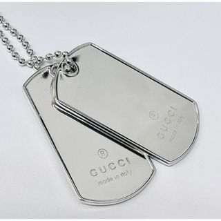 グッチ(Gucci)の最終値下げ！　GUCCI　ダブルドッグタグネックレス　シルバー925(ネックレス)