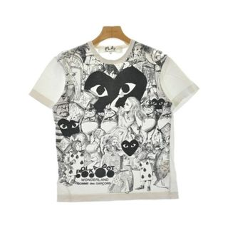 PLAY COMME des GARCONS Tシャツ・カットソー S 白 【古着】【中古】(カットソー(半袖/袖なし))