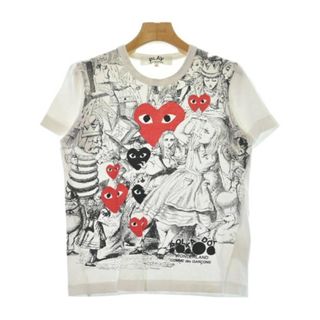 PLAY COMME des GARCONS Tシャツ・カットソー L 白 【古着】【中古】(カットソー(半袖/袖なし))