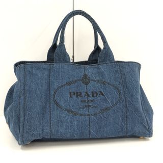 PRADA - PRADA カナパ トートバッグ ハンドバッグ デニム ブルー 1BG642