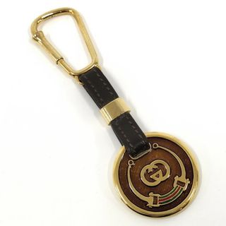 グッチ(Gucci)のGUCCI キーリング キーホルダー インターロッキングG レザー メッキ(キーホルダー)