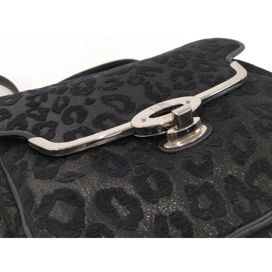 COACH - COACH 2WAY ショルダーバッグ ベロア ヒョウ柄 ブラック COACH - COACH 2WAY ショルダーバッグ ベロア ヒョウ柄 ブラック