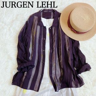 ヨーガンレール(Jurgen Lehl)の✳︎JURGEN LEHLヨーガンレール　夏向け♪透け感シアーシャツ　ブラウス(シャツ/ブラウス(長袖/七分))