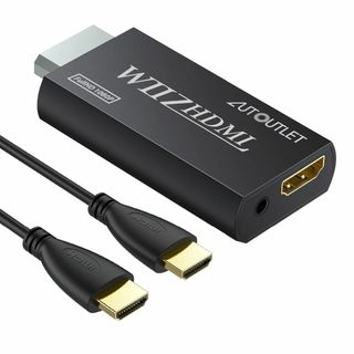 【色:黒&白】AUTOUTLET Wii to Hdmi アダプタ 1.5M H(その他)