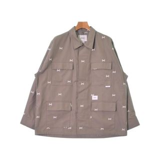 WTAPS ダブルタップス ミリタリーブルゾン 3(L位) ベージュ(総柄) 【古着】【中古】(ミリタリージャケット)