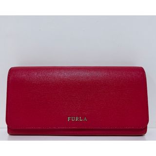 フルラ(Furla)の☆美品☆送料無料☆FURLAフルラレザー二つ折り長財布☆レッド系☆(財布)