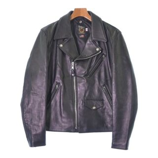 ショット(schott)のSchott ショット ライダース 42(XS位) 黒 【古着】【中古】(ライダースジャケット)