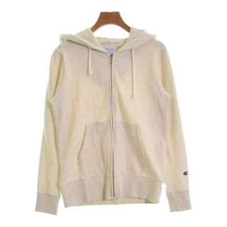 チャンピオン(Champion)のCHAMPION チャンピオン パーカー M 白系xライトグレー(ミックス) 【古着】【中古】(パーカー)