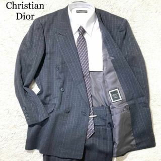 クリスチャンディオール(Christian Dior)の【未使用級】Christian Dior スーツ ダブル グレー ストライプ M(その他)