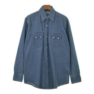 MAATEE&SONS マーティーアンドサンズ カジュアルシャツ 3(L位) 青 【古着】【中古】(シャツ)