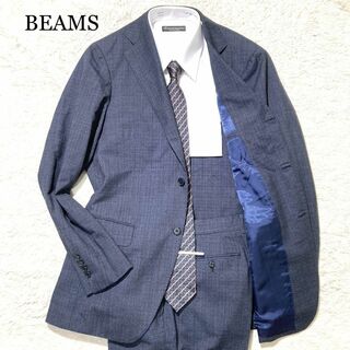 ビームスエフ(BEAMS F)の【未使用級】BEAMS F スーツ セットアップ ネイビー 紺 チェック 50(その他)