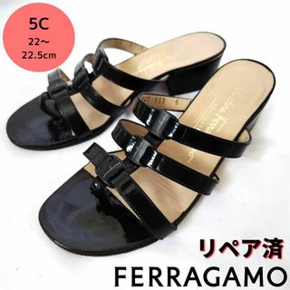 Salvatore Ferragamo - フェラガモ【Ferragamo】ヴァラプレート サンダル ミュール