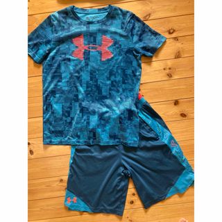 アンダーアーマー(UNDER ARMOUR)のアンダーアーマー 上下セット 半袖Tシャツ　ハーフパンツ　160cm  YXL(Tシャツ/カットソー)