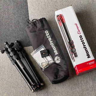 マンフロット(Manfrotto)の【美品】Manfrotto Elementトラベル三脚 MKELES5BK-BH(その他)