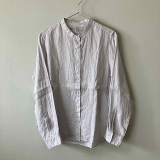 MUJI (無印良品) - 無印良品 オーガニックリネン スタンドカラーシャツ
