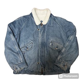 リーバイス(Levi's)の80s USA製 Levi's ボア デニムジャケットXL 75409-4817(Gジャン/デニムジャケット)