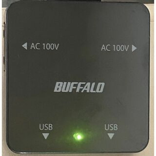 バッファロー(Buffalo)の【美品】BUFFALO USB充電ACアダプタ マルチタップ BSTA22AU(PC周辺機器)