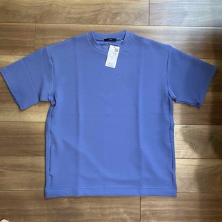 新品未使用 SHIPS フクレ ジャカード Tシャツ Mサイズ ブルー