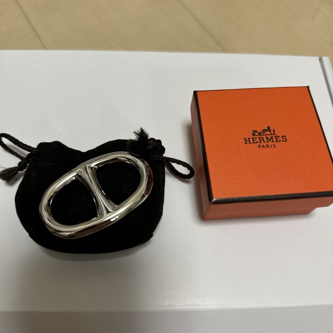 HERMES スカーフリング シェーヌダンクル シルバー HERMES スカーフリング シェーヌダンクル シルバー