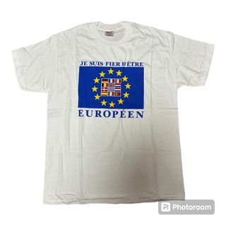 Hanes - 90s DEADSTOCK USA製 EU ヨーロッパ 国旗 Tシャツ XL