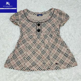 バーバリーブルーレーベル(BURBERRY BLUE LABEL)のBURBERRY バーバリー　ブルーレーベル　チェック　フレア　Tシャツ(Tシャツ(半袖/袖なし))