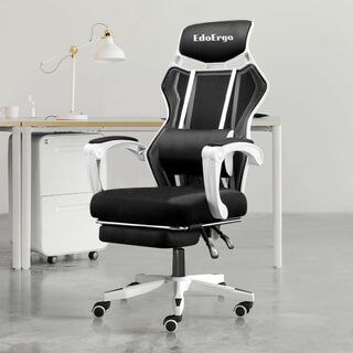 【色: ホワイト】EdoErgo オフィスチェア 椅子 テレワーク 疲れない デ(オフィスチェア)