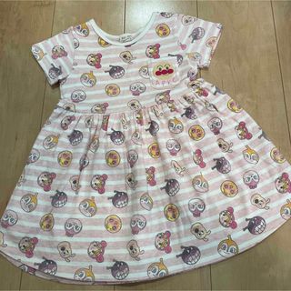 アンパンマンキッズコレクション(ANPANMAN KIDS COLLECTION)の100cm アンパンマンキッズコレクション　総柄　半袖ワンピース☆(ワンピース)