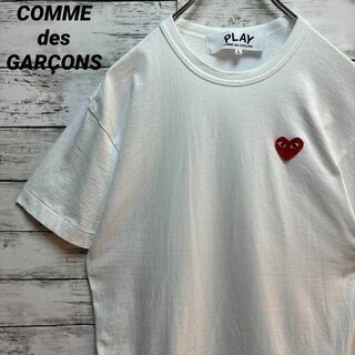 COMME des GARCONS - 【美品】プレイコムデギャルソン　人気モデル　刺繍ロゴハート　半袖Tシャツ
