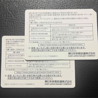 ジェイアール(JR)のJR東日本　株主優待　2枚セット(その他)