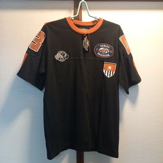 ハーレーダビッドソン(Harley Davidson)のHARLEY DAVIDSON綿Tシャツ黒オレンジパッチS新品未使用タグ付(Tシャツ/カットソー(半袖/袖なし))