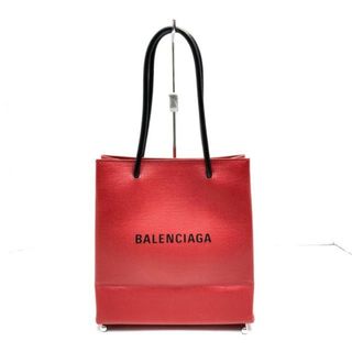 Balenciaga - BALENCIAGA(バレンシアガ) トートバッグ ショッピングトートXXS 597858 レッド×黒 レザー