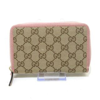 グッチ(Gucci)のGUCCI(グッチ) 長財布 GG柄 420113 ベージュ×ピンク ジャガード×レザー(財布)